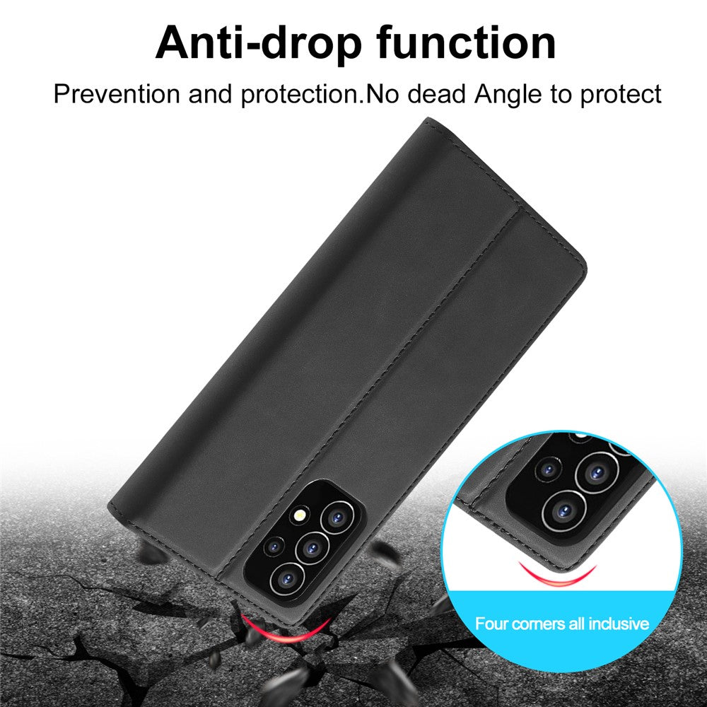LC.IMEEKE Stærkt Magnetisk Auto-lukkende PU Læder + TPU Stativ Tegnebog Telefoncover Telefonetui til Samsung Galaxy A53 5G