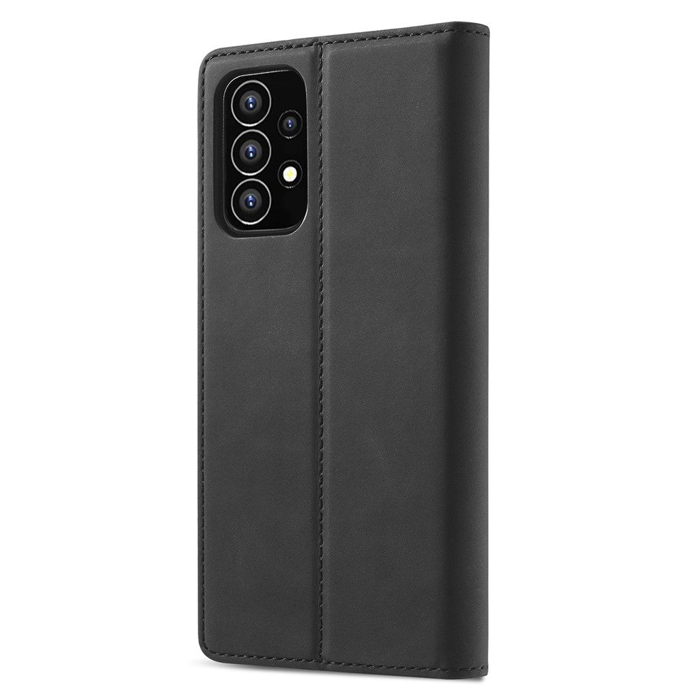 LC.IMEEKE Stærkt Magnetisk Auto-lukkende PU Læder + TPU Stativ Tegnebog Telefoncover Telefonetui til Samsung Galaxy A53 5G