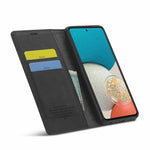 LC.IMEEKE Stærkt Magnetisk Auto-lukkende PU Læder + TPU Stativ Tegnebog Telefoncover Telefonetui til Samsung Galaxy A53 5G