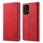 LC.IMEEKE Stærkt Magnetisk Auto-lukkende PU Læder + TPU Stativ Tegnebog Telefoncover Telefonetui til Samsung Galaxy A53 5G