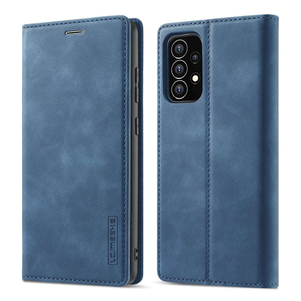 LC.IMEEKE Stærkt Magnetisk Auto-lukkende PU Læder + TPU Stativ Tegnebog Telefoncover Telefonetui til Samsung Galaxy A53 5G