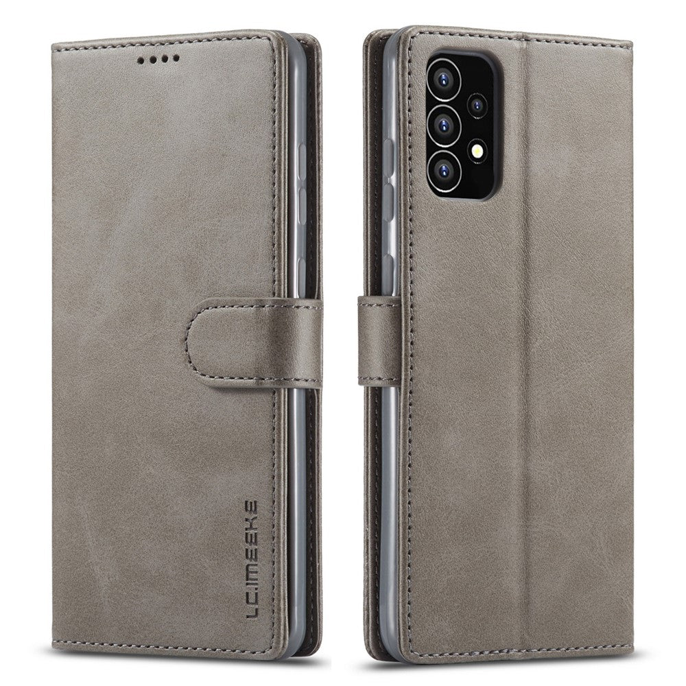 LC.IMEEKE Stötsäkert texturerat plånboksfodral i PU-läder med flip-fodral och stativ till Samsung Galaxy A53 5G