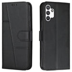 Telefoncover til Samsung Galaxy A13 4G – pungmodel i PU-læder med syninger og flip-funktion