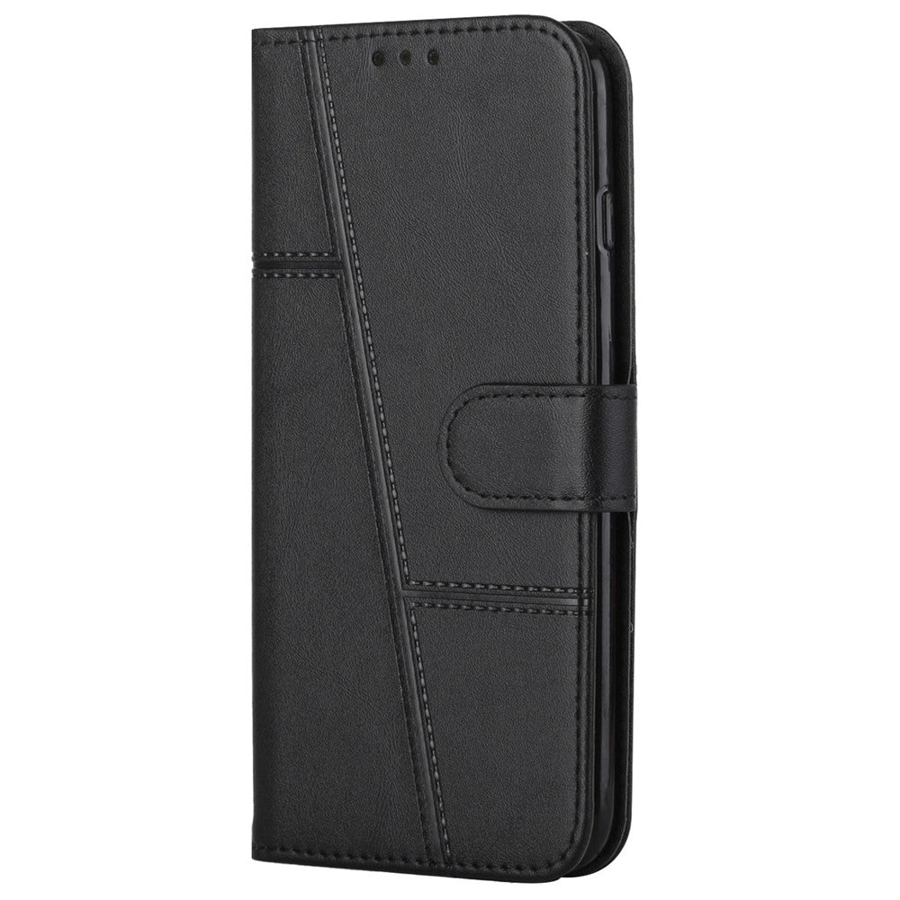 Telefoncover til Samsung Galaxy A13 4G – pungmodel i PU-læder med syninger og flip-funktion