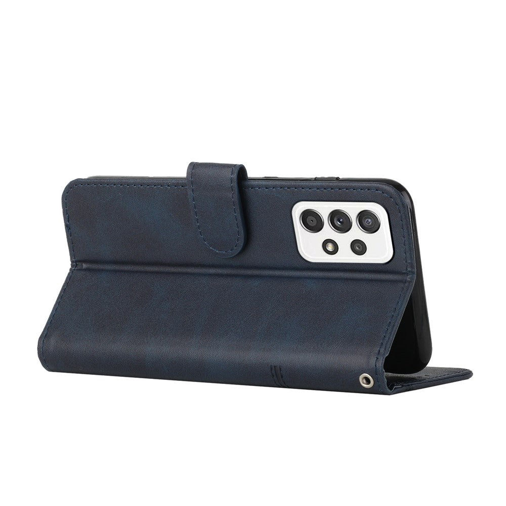 Stitching PU Leather Stand Wallet Phone Case Dual-sided Magnetic Clasp Cover for Samsung Galaxy A53 5G