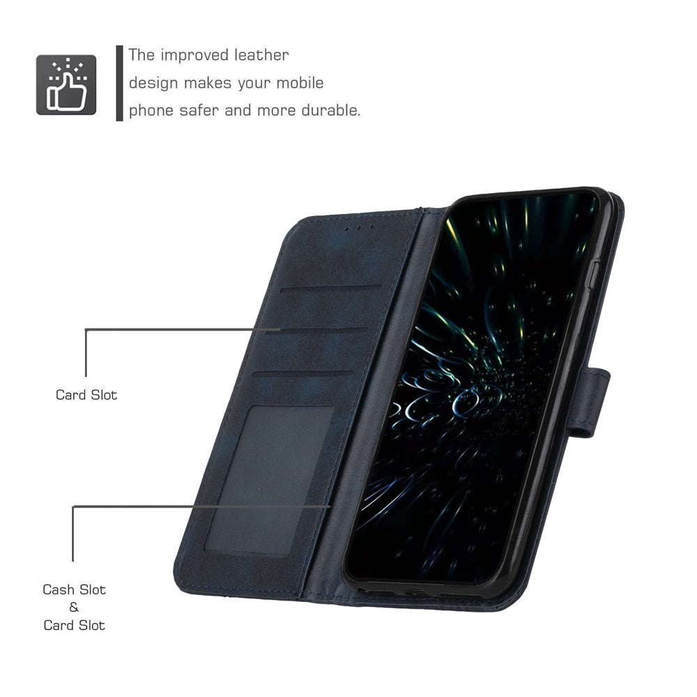 Stitching PU Leather Stand Wallet Phone Case Dual-sided Magnetic Clasp Cover for Samsung Galaxy A53 5G
