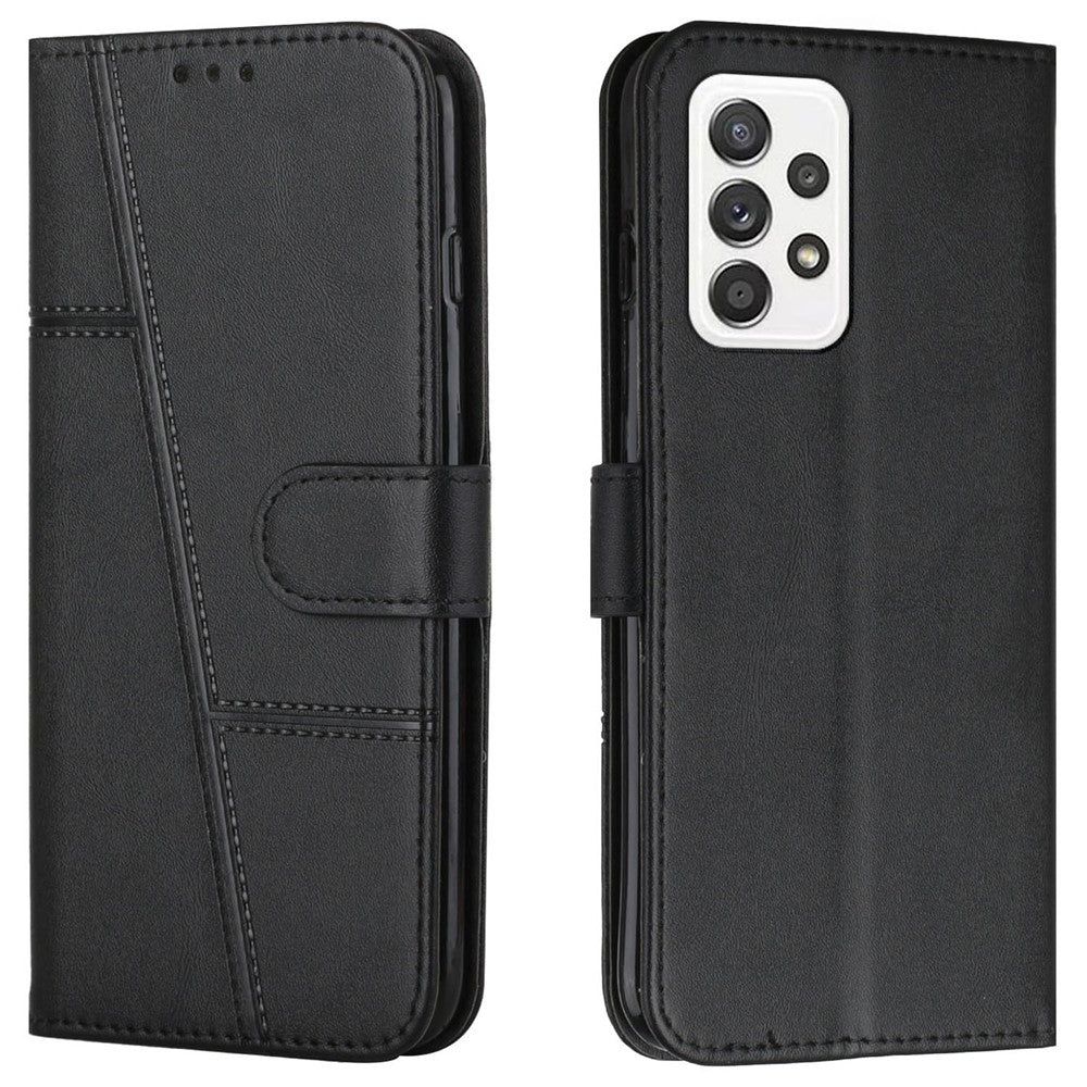 Stitching PU Leather Stand Wallet Phone Case Dual-sided Magnetic Clasp Cover for Samsung Galaxy A53 5G