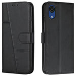 Stitching PU Leather Cover + TPU Phone Case Stand Wallet Protective Cover for Samsung Galaxy A03 Core