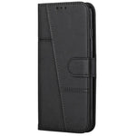 Stitching PU Leather Cover + TPU Phone Case Stand Wallet Protective Cover for Samsung Galaxy A03 Core