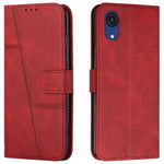 Stitching PU Leather Cover + TPU Phone Case Stand Wallet Protective Cover for Samsung Galaxy A03 Core