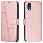 Stitching PU Leather Cover + TPU Phone Case Stand Wallet Protective Cover for Samsung Galaxy A03 Core