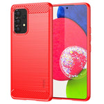 MOFI Carbon Fiber Texture Brushed Surface TPU Phone Case Scratch-resistant Protective Cover for Samsung Galaxy A53 5G
