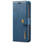 DG.MING Split Leather Wallet Full Protection Cover Shell Detachable 2-in-1 TPU Inner Phone Case for Samsung Galaxy S22+ 5G
