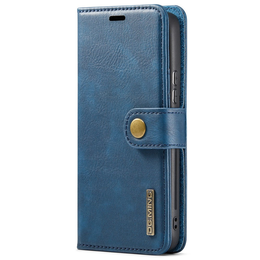 DG.MING Split Leather Wallet Full Protection Cover Shell Detachable 2-in-1 TPU Inner Phone Case for Samsung Galaxy S22+ 5G