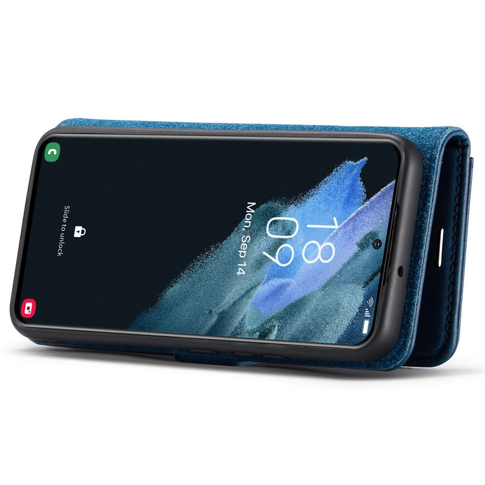 DG.MING Split Leather Wallet Full Protection Cover Shell Detachable 2-in-1 TPU Inner Phone Case for Samsung Galaxy S22+ 5G
