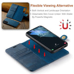 DG.MING Split Leather Wallet Full Protection Cover Shell Detachable 2-in-1 TPU Inner Phone Case for Samsung Galaxy S22+ 5G