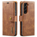 DG.MING Split Leather Wallet Full Protection Cover Shell Detachable 2-in-1 TPU Inner Phone Case for Samsung Galaxy S22+ 5G
