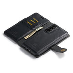 DG.MING For Samsung Galaxy S22 5G Detachable 2-in-1 Split Leather Full Protection Shell Wallet Cover TPU Inner Phone Case