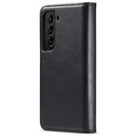 DG.MING For Samsung Galaxy S22 5G Detachable 2-in-1 Split Leather Full Protection Shell Wallet Cover TPU Inner Phone Case