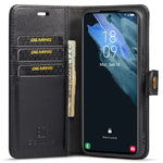 DG.MING For Samsung Galaxy S22 5G Detachable 2-in-1 Split Leather Full Protection Shell Wallet Cover TPU Inner Phone Case