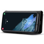 DG.MING For Samsung Galaxy S22 5G Detachable 2-in-1 Split Leather Full Protection Shell Wallet Cover TPU Inner Phone Case