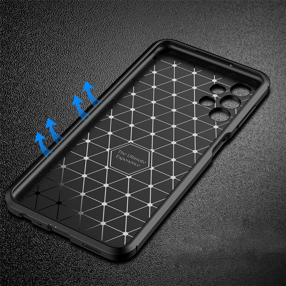 For Samsung Galaxy A13 4G Carbon Fiber Texture Well-protected Slim Light TPU Phone Case Shell
