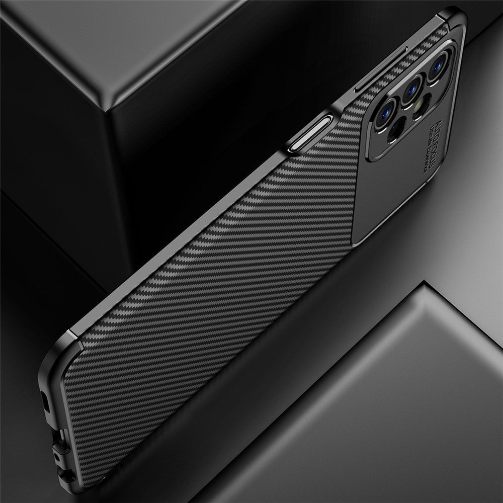 For Samsung Galaxy A13 4G Carbon Fiber Texture Well-protected Slim Light TPU Phone Case Shell