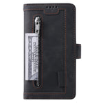 Shockproof Mobile Phone Wallet Phone Case Zipper Pocket Stand Phone Cover with Carrying Strap for Samsung Galaxy S22 5G