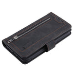 Shockproof Mobile Phone Wallet Phone Case Zipper Pocket Stand Phone Cover with Carrying Strap for Samsung Galaxy S22 5G
