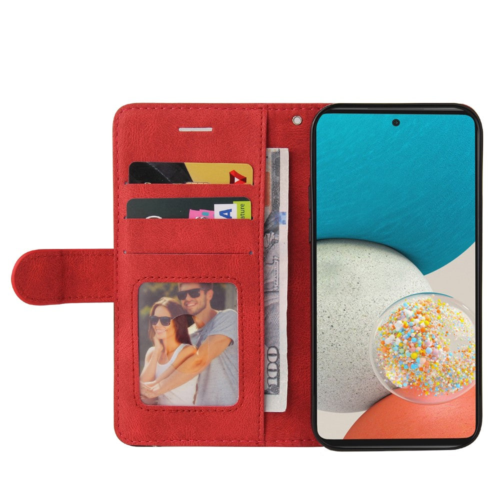 For Samsung Galaxy A53 5G Leather Case Wallet Stand Color Splicing Phone Cover