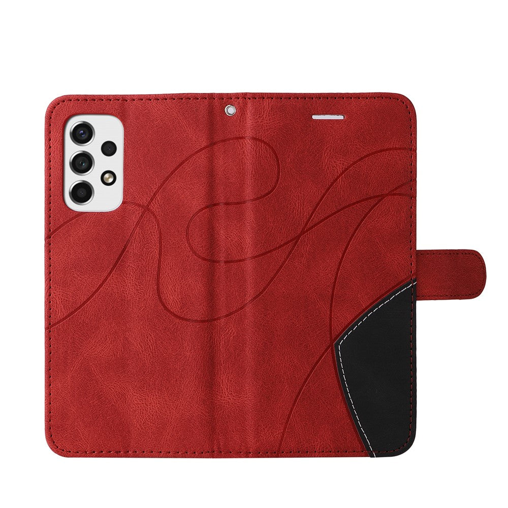 For Samsung Galaxy A53 5G Leather Case Wallet Stand Color Splicing Phone Cover