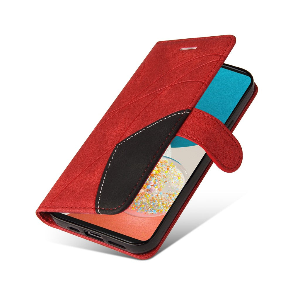 For Samsung Galaxy A53 5G Leather Case Wallet Stand Color Splicing Phone Cover