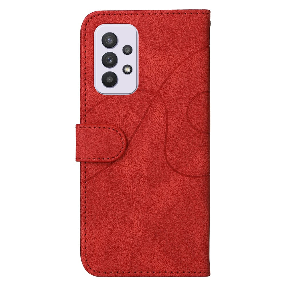 For Samsung Galaxy A33 5G Leather Case Wallet Stand Color Splicing Phone Cover