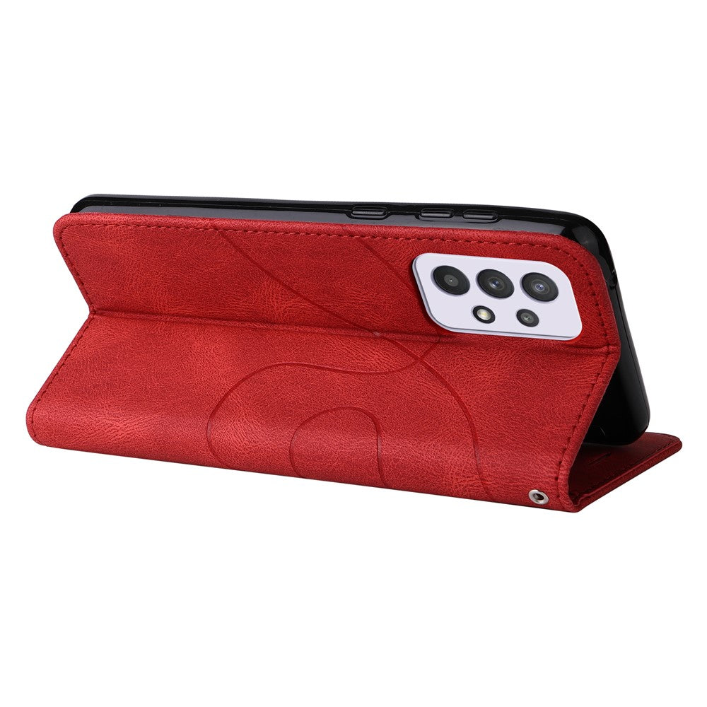 For Samsung Galaxy A33 5G Leather Case Wallet Stand Color Splicing Phone Cover