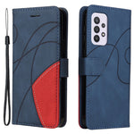 For Samsung Galaxy A33 5G Leather Case Wallet Stand Color Splicing Phone Cover