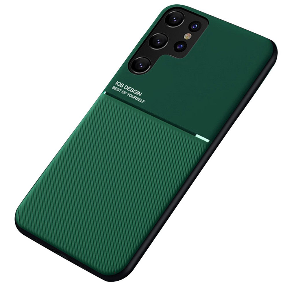 Støvtæt og stødsikkert mobilcover i TPU + PU-læder til Samsung Galaxy S22 Ultra 5G