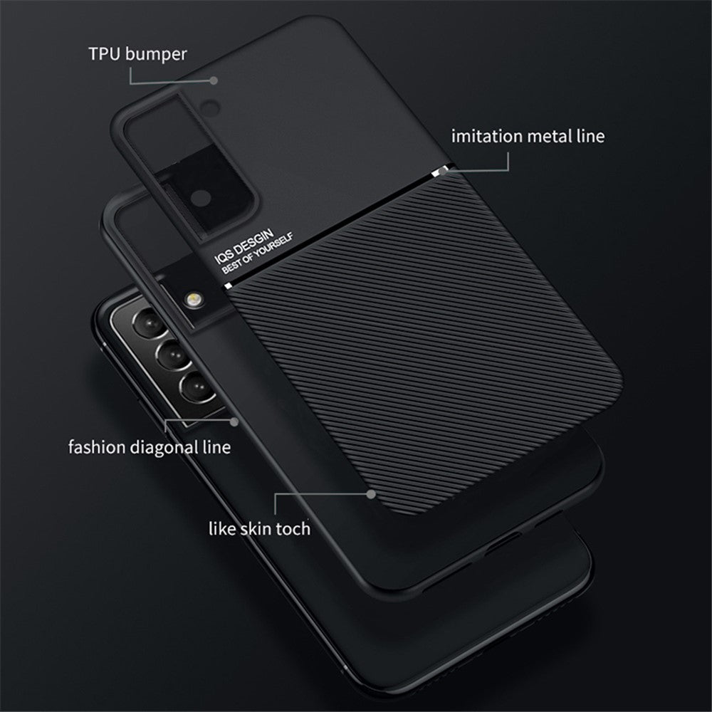 Støvtæt og stødsikkert mobilcover i TPU + PU-læder til Samsung Galaxy S22 Ultra 5G