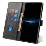 Textured Well-protected PU Leather + Soft TPU Phone Cover Dual-sided Magnetic Clasp Stand Case with Wallet for Samsung Galaxy A22 5G (EU Version)