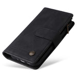 Stripes Imprinted Solid Color Skin-touch Wallet Stand Leather Cover Card Slots Phone Case with Zipper Pocket for Samsung Galaxy A32 5G/M32 5G