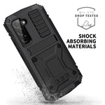 R-JUST for Samsung Galaxy S22+ 5G Waterproof Drop-Proof Case Kickstand Back Cover with Tempered Glass