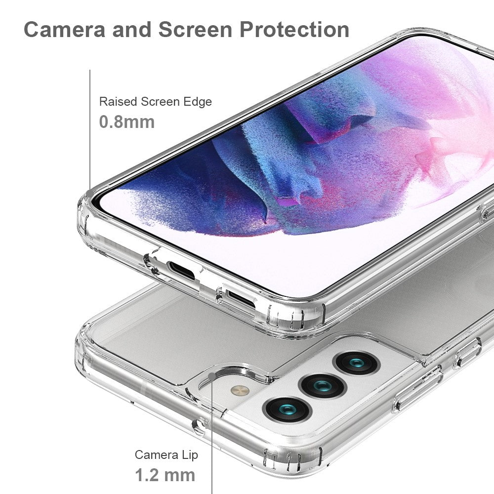 TPU Soft Edge Acrylic Hard Bottom Anti-Fingerprint Drop Protection Cover for Samsung Galaxy S22 5G