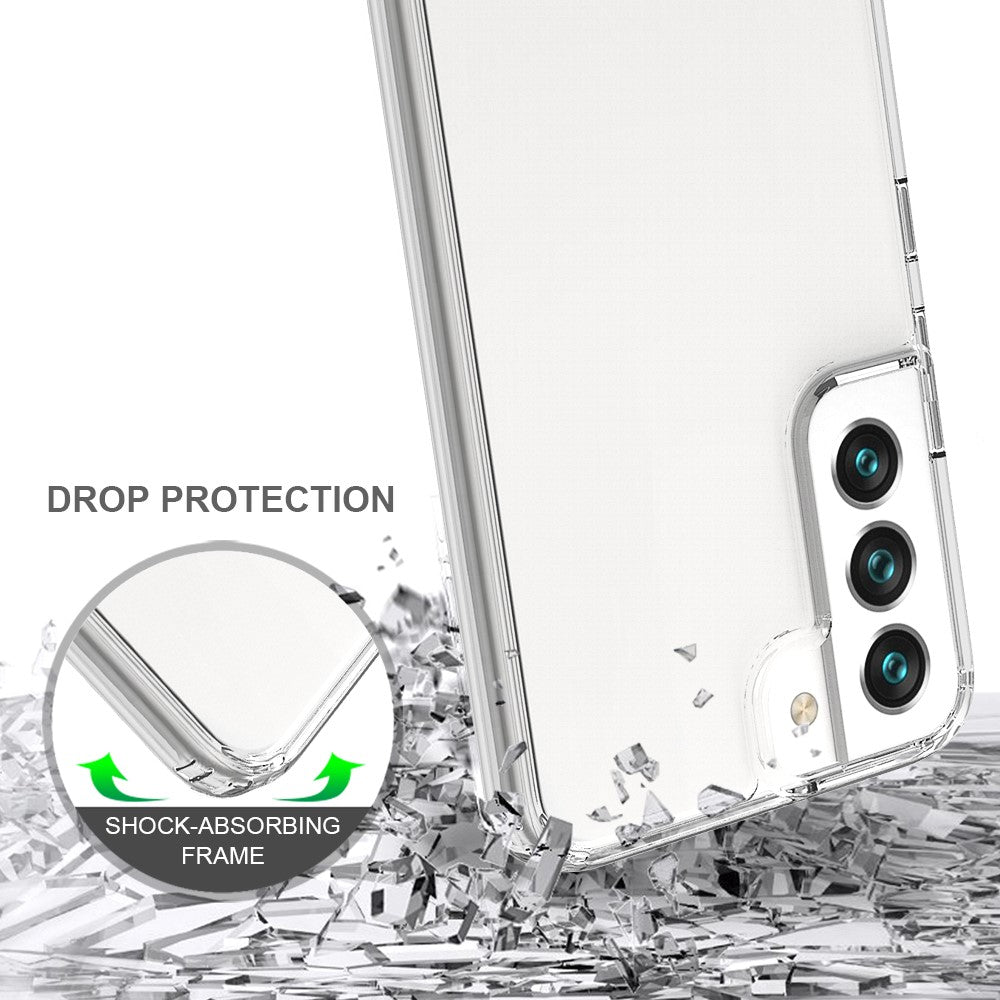 TPU Soft Edge Acrylic Hard Bottom Anti-Fingerprint Drop Protection Cover for Samsung Galaxy S22 5G