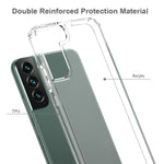 Acrylic Back Panel + Soft TPU Edges Protective Clear Phone Case for Samsung Galaxy S22+ 5G