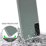 Acrylic Back Panel + Soft TPU Edges Protective Clear Phone Case for Samsung Galaxy S22+ 5G
