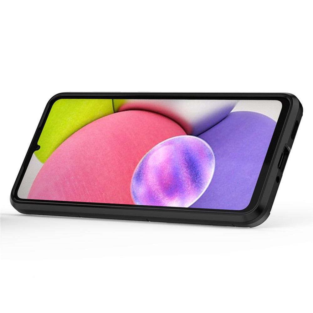 Anti-ridse Blødt TPU Hårdt PC Beskyttende Telefoncover med Ringholder Støttefod til Samsung Galaxy A33 5G