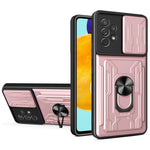 Kamerabeskyttelse, slidstærkt, ridsefrit, beskyttende hårdt PC- og blødt TPU-etui med kortholder til Samsung Galaxy A53 5G