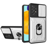 Kamerabeskyttelse, slidstærkt, ridsefrit, beskyttende hårdt PC- og blødt TPU-etui med kortholder til Samsung Galaxy A53 5G