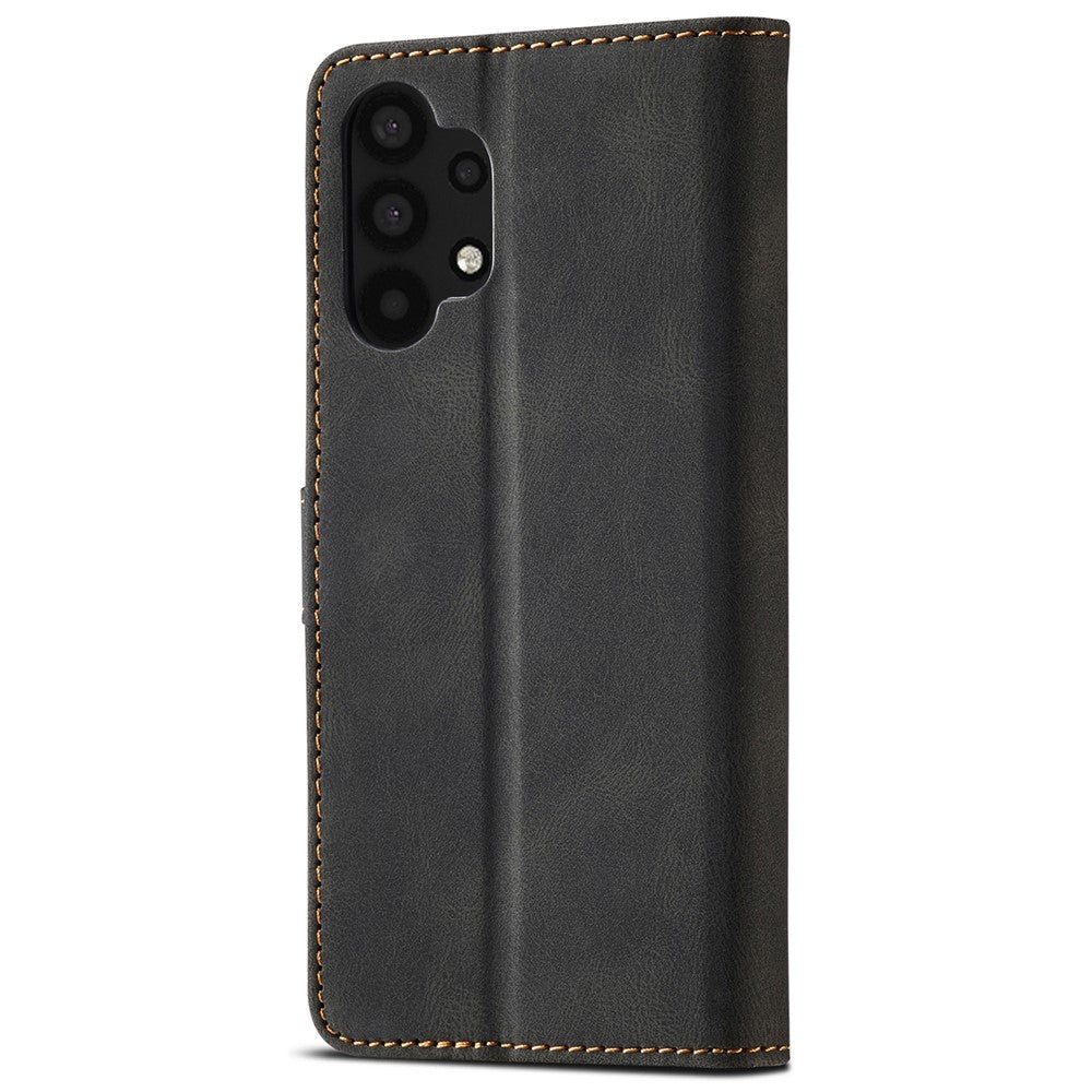 AZNS Magnetic Clasp Leather Case Drop-proof Fully Wrapped Wallet Stand Phone Cover for Samsung Galaxy A32 4G (EU Version)