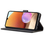 AZNS Magnetic Clasp Leather Case Drop-proof Fully Wrapped Wallet Stand Phone Cover for Samsung Galaxy A32 4G (EU Version)