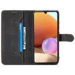 AZNS Magnetic Clasp Leather Case Drop-proof Fully Wrapped Wallet Stand Phone Cover for Samsung Galaxy A32 4G (EU Version)